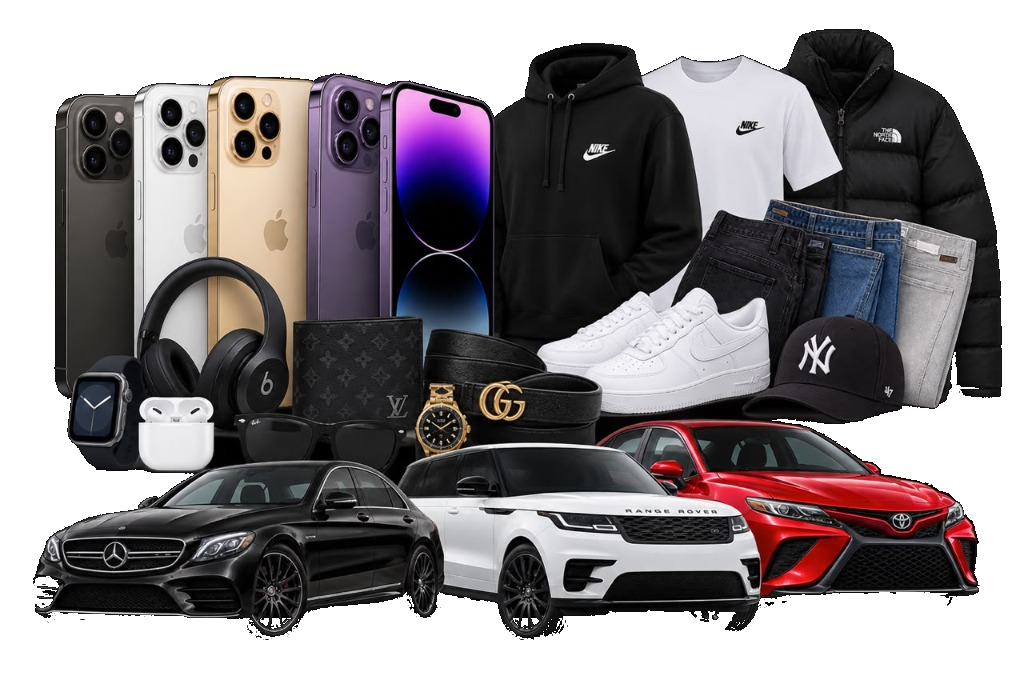 Matkel Enterprise Luxury Fleet, iPhones, Streetwear Apparel & Accessories Manifest